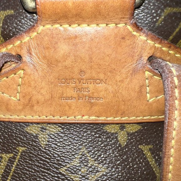 Auth Louis Vuitton LV Backpack Bag Montsouris MM Brown Monogram Pink Custom Logo - Picture 7 of 10